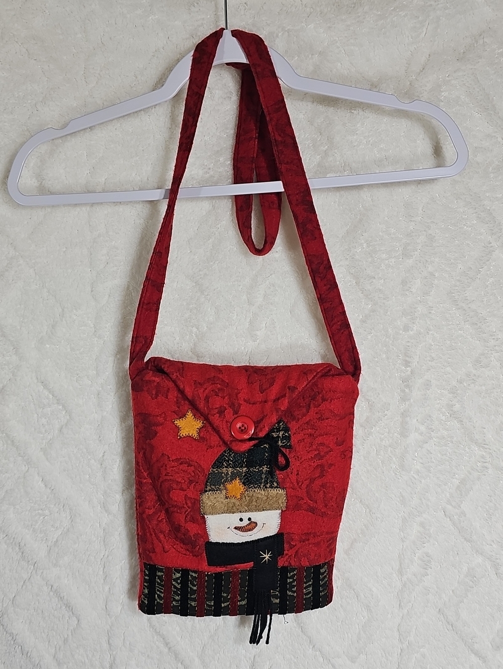 Felt Christmas Scarf & Matching Crossbody Purse * Snowman * Tree - Picture 8 of 12